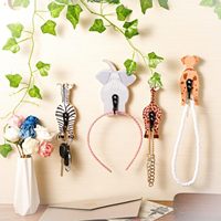 Crochets muraux décoratifs pour manteaux d'enfants Crochets muraux en bois pour animaux de safari Décoration pour chambre d'enfant