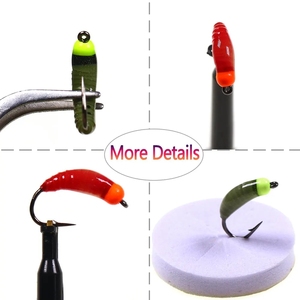 Tête de perle de tungstène UV et lumineuse <span class=keywords><strong>Nymphe</strong></span> Scud Bug Worm Fly Barbed Caddis Larvae Insect Baits Fast Sinking Trout Fishing Leurres - Product Image 4