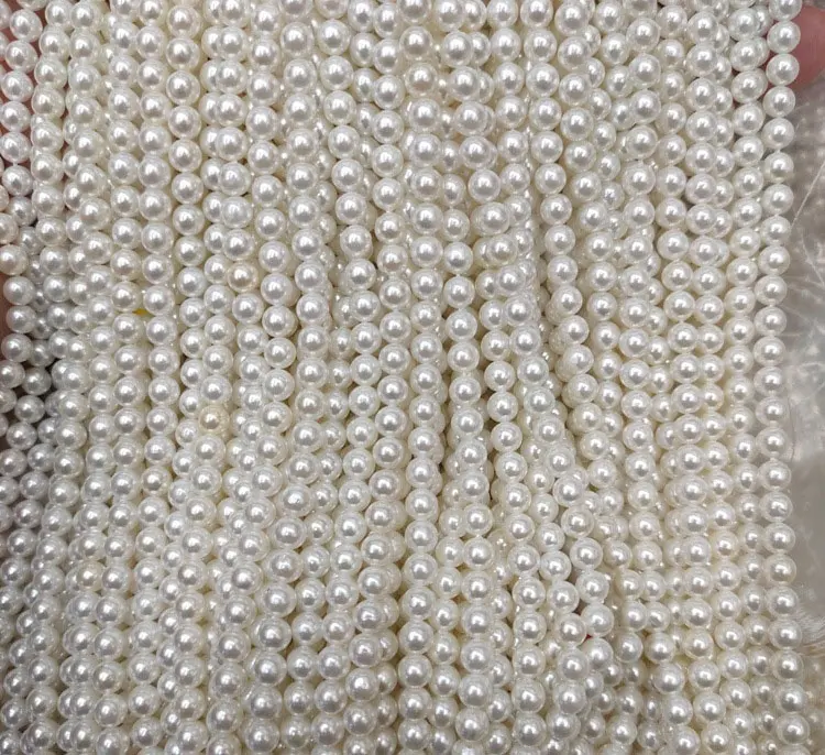 2022 GT Perla 2/3/4/6/8/10mm White Natural Freshwater Shell Beads Round Pearl For Jewelry Making DIY Handmade Bracelet Necklace