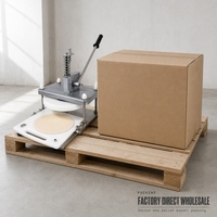 Presse à pâte à pizza manuelle HNRB, force de pression de 300 kg, réglable de 18 à 36 cm, en acier inoxydable, pour base de pizza de boulangerie, vente en gros