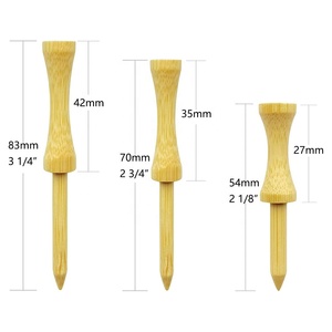 <span class=keywords><strong>Mini</strong></span> tee de <span class=keywords><strong>golf</strong></span> en bois de bambou imprimé sur mesure, tailles 28 32 45 50 55 60 65 70 75 mm, en boîte de cartouche, personnalisable avec logo, faible MOQ - Product Image 3