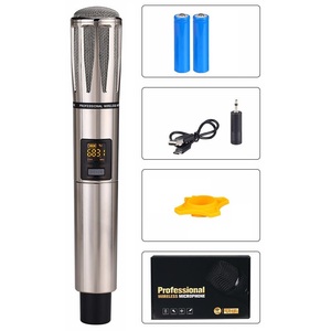 Uhf Rechargeable <b>Wireless</b> <b>Microphones</b> Pair Professional Vocal Stage Use - Product Image 2