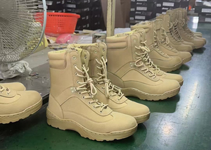 Bottes tactiques pour hommes Chaussures de sécurité imperméables pour le travail dans le désert Chaussures de randonnée à la cheville pour hommes Bottes d'extérieur pour hommes - Product Image 6