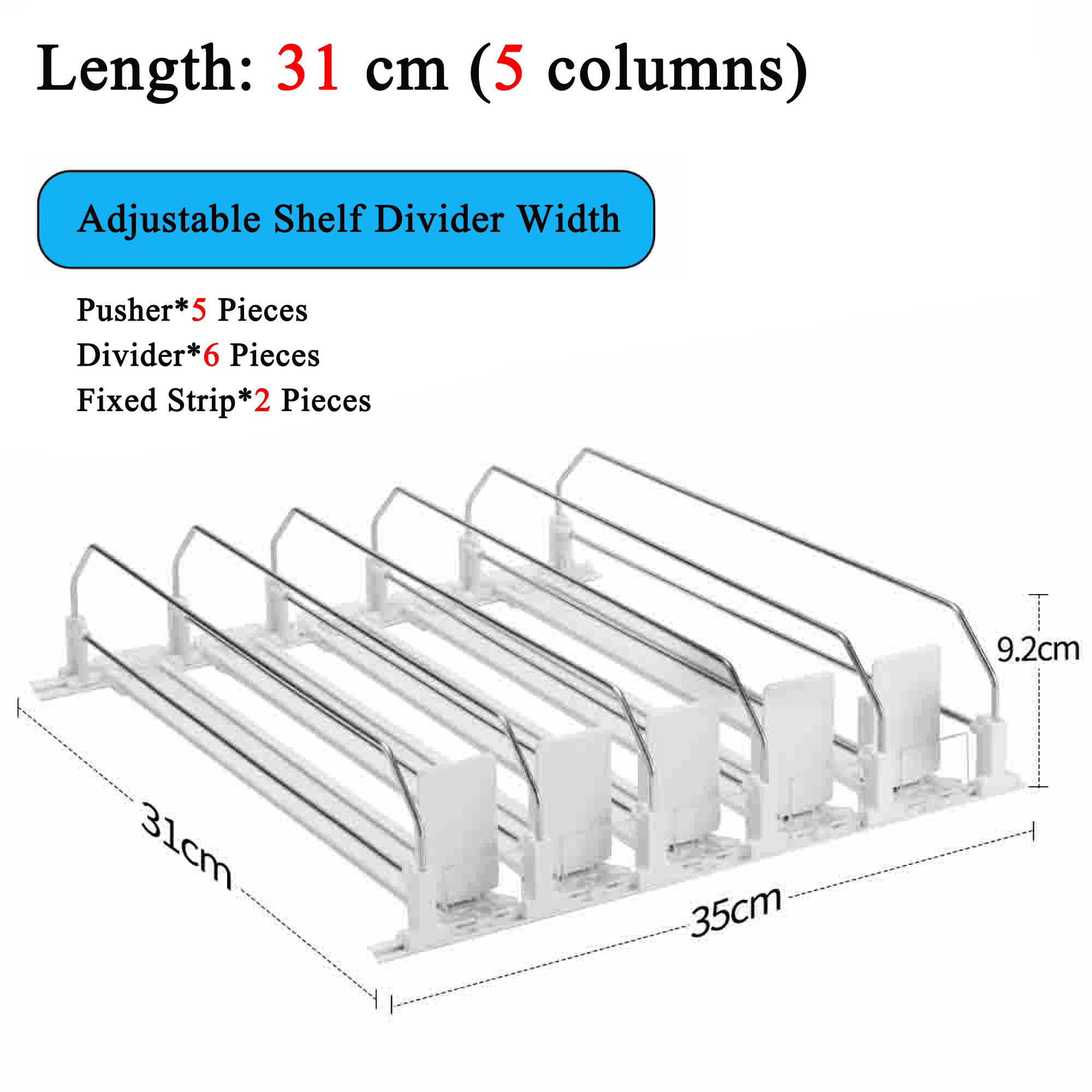 310*350*92 มม. (5 ตัวดัน)