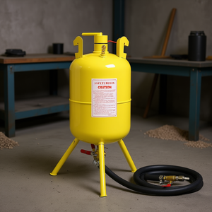 Pistola de Aire Comprimido Portátil de 5 Galones, Color Amarillo, con Tanque de Pulverización de Material Abrasivo para Limpieza de Superficies Metálicas - Product Image 2