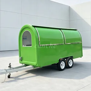 Remolque Redondo Popular en Europa para Campamentos, Carrito Comercial de Pizza y Aperitivos, Camión de Comida Móvil - Product Image 1