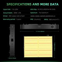 2025 en Stock Commercial High White Red UV 100w 200w 300w Lumières LM281B LED à spectre complet élèvent la lumière pour serre