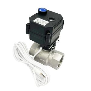 Nhà Máy Bán Hàng Trực Tiếp 2 Cách Mini Điện Động Cơ Brass Nước Không Gỉ Bóng Van Điện 5V 12V 24V Động Cơ Van - Product Image 5