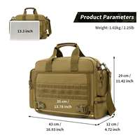 Sacoche tactique pour ordinateur portable 14 pouces, sac messager, sac à bandoulière, sac à main pour hommes