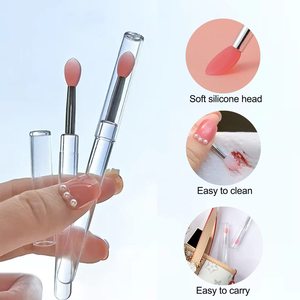Applicatore per labbra in Silicone di alto livello Mini maschera per gli occhi pennello per lucidalabbra retrattile formato da viaggio applicatore per balsamo lucidalabbra ombretto Li - Product Image 1