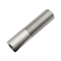 Stainless Steel CNC Turned Metal Partial Threaded Stud Shaft End Bore Pin Rod for Coupling Drive Module