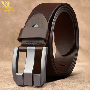 Cinturón de Cuero Vacuno para Hombre al por Mayor con Hebilla Clásica, Cinturones de Trabajo Duraderos para Hombre, Cinturones Resistentes para Jeans Masculinos para Uso Diario - Product Image 2