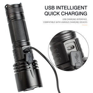 Bán Hot Đa-Chức năng công suất cao USB có thể sạc lại Telescopic Zoom Hợp kim nhôm P50 <span class=keywords><strong>LED</strong></span> Ngọn Đuốc Đèn chiến thuật đèn pin - Product Image 3