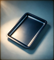 Plateau à rouler le tabac rectangulaire noir en métal, design classique, 180x125 mm (7x5 pouces), format voyage, marque MS, en stock pour la vente en gros