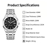 X-GEQCK Nouvelle montre automatique pour homme à trois yeux et six aiguilles, phase de lune, bracelet en acier inoxydable, montres de luxe pour la mode masculine