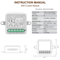 RSH Tuya Smart Life Home Mini 1CH 2CH WiFi Module de commutateur de rideau disjoncteur intelligent pour moteur aveugle de volet roulant