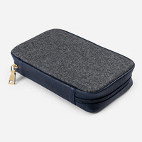 Étui de Voyage de Luxe en Cuir pour Cigares, Humidor Portable Fait Main Écologique avec Poche pour Briquet et Coque en Feutre de Laine