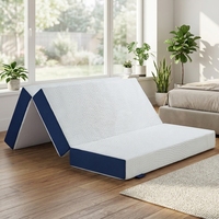 Matelas en mousse à mémoire de forme moderne de haute qualité, pliable en trois parties, personnalisé pour chambre à coucher, camping-car, voiture, voyage, école, hôpital, tissu lavable doux pour la peau