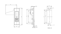 DL720-1H Serrure à bouton-poussoir en alliage de zinc pour porte d'armoire d'hydrant industriel, poignée battante argentée pour écoles et hôtels