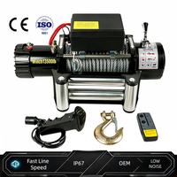 Treuil électrique OEM 12500 avec télécommande sans fil 12V 24V DC, anti-saut, pour 4x4, SUV, tout-terrain et auto-sauvetage
