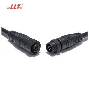 Llt nhà máy M12 4 lõi cáp không thấm nước ngoài trời nam và nữ Cắm dây điện <span class=keywords><strong>IP67</strong></span> cáp chống thấm nước kết nối - Product Image 2