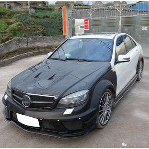 ชุดฝากระโปรงกันชนหน้าหลังรถคาร์บอนไฟเบอร์, ชุดฝากระโปรง <span class=keywords><strong>C63</strong></span>สีดำสำหรับรถเบนซ์ C-Class 2012-2014 AMG - Product Image 4