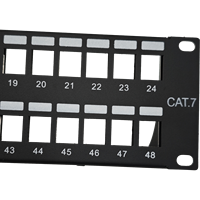 Rak kosong terpasang Panel CAT 7 UTP 48 port, rak kosong/kosong Panel Patch
