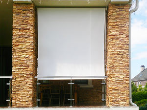 Stores enrouleurs pare-soleil d'extérieur en aluminium coupe-vent pour stores de jardin motorisés à commande manuelle pour fenêtres de patio et de balcon - Product Image 2