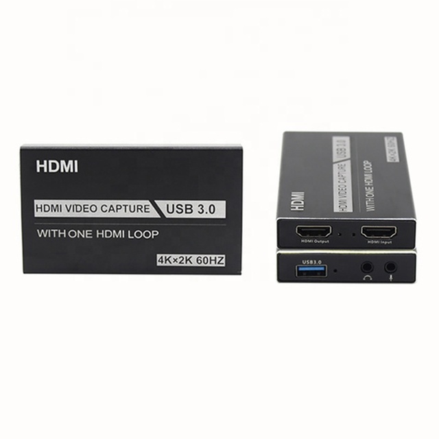Xput HDMI Video Audio Capture Card HD 4K@60Hz 1080P HDMI to USB 3.0 Audio Video Capture Card 4K 60FPS With Loop Out for Laptop