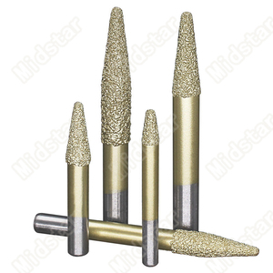 Đá Chân Không Brazed Kim Cương Khắc Khoan <span class=keywords><strong>Bits</strong></span> <span class=keywords><strong>CNC</strong></span> Máy Công Cụ Côn Bóng-End Cutter <span class=keywords><strong>Bits</strong></span> Khắc Gờ Quay - Product Image 1