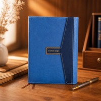 Carnet A5 en cuir PU avec logo personnalisé, reliure cousue, couverture rigide, 100 feuilles, vente en gros, OEM, cadre doré, plaque à fermoir, rabat, agenda
