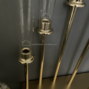 Décoration de table de mariage, candélabre, porte-bougie, bougeoir décoratif en <span class=keywords><strong>métal</strong></span> et acrylique - Product Image 2