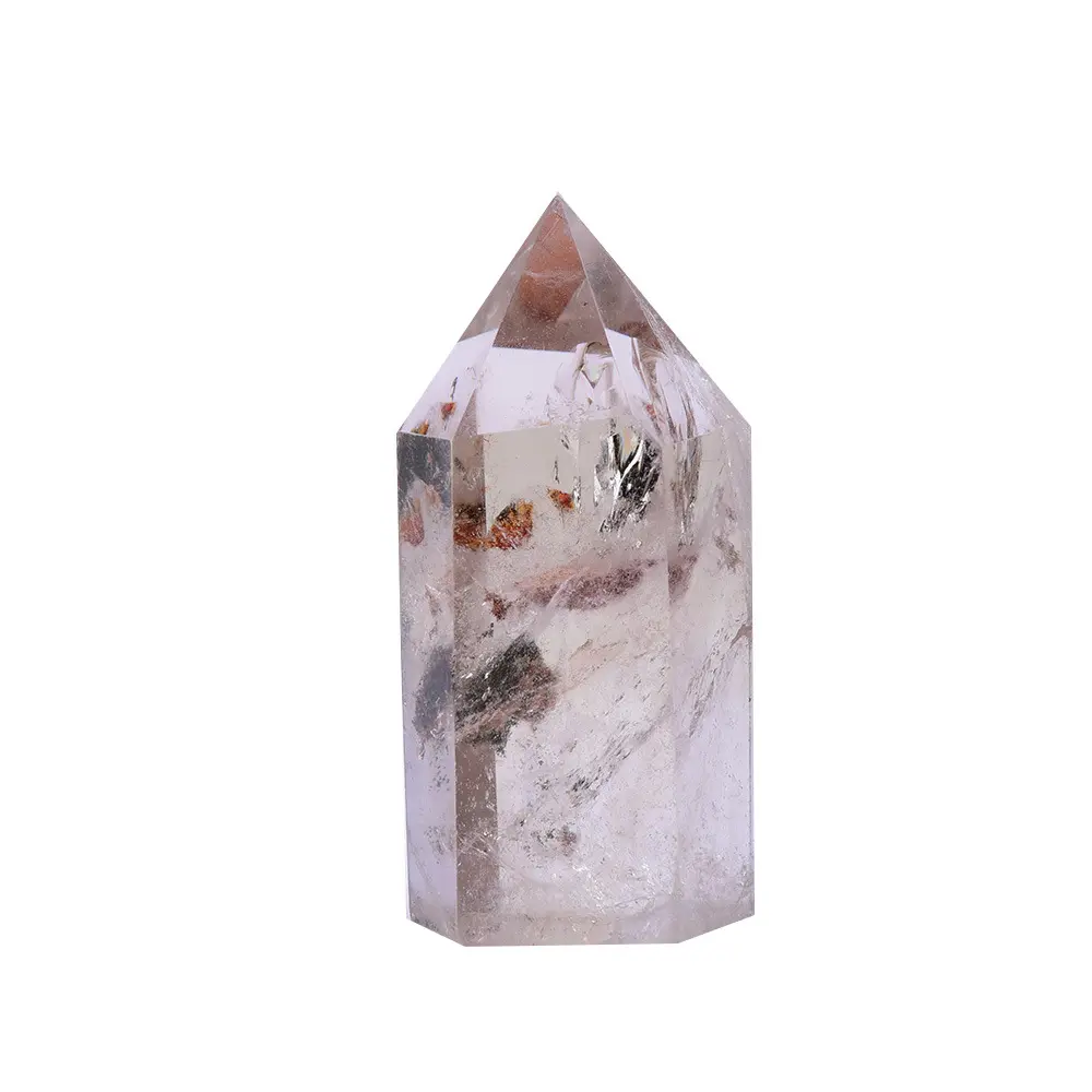 Huisdecoratie Fantoom Kwarts Gefacetteerd Punt Uiterst Zeldzaam Genezende Kristallen Edelsteen Exemplaar Natuurlijke Liefde Feng Shui Gepolijst