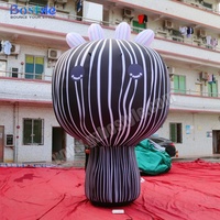 Sculpture d'art gonflable lumineuse, installation de ballons lumineux gonflables, décoration