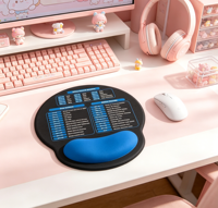 Repose-poignets pour souris de bureau en cuir de haute qualité, base antidérapante, forme irrégulière