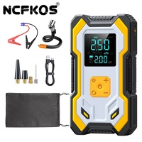 Démarreur de voiture NCFKOS 12V pour essence et diesel avec compresseur d'air 150 psi, kit d'outils d'urgence 6 en 1 pour voiture, pour les situations de panne