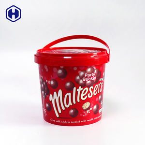 Manufactoruer PP IML Collapsible Mini Small Storage Custom Transparent Round Popcorn Yogurt Food Cheap Plastic Bucket