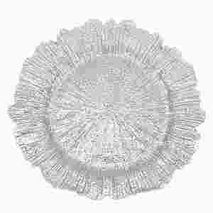 Metallic Plated PP Material 13 Inch Round Decorative Charger Under <b>Plate</b> for Wedding <b>Party</b> Dining Table Decoration - Product Image 3