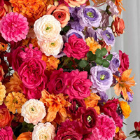 Chemin de table en soie artificielle faite main avec roses, décoration florale pour mariage, décoration de rangée, aspect naturel durable, pour la Saint-Valentin