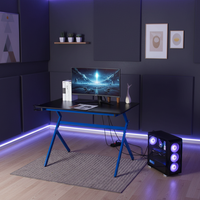 Table et chaise de jeu avec cadre métallique RGB, modèle de bureau de jeu, vente en gros d'usine, pas cher