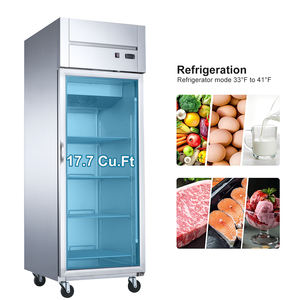 Réfrigérateur vertical de cuisine, réfrigérateur commercial, réfrigérateurs à ouverture supérieure, portes en <span class=keywords><strong>verre</strong></span> à charnières, éclairage intérieur LED - Product Image 3