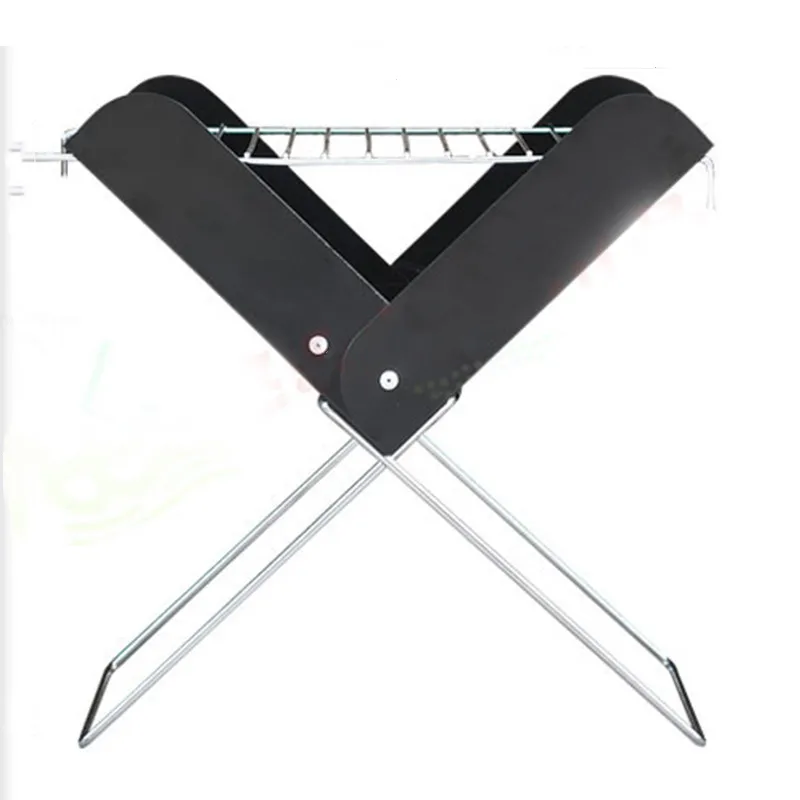 Outdoor Camping Rvs Opvouwbare Barbecue Grill Huishoudelijk Gerookt Vlees Zalm Kookgereedschap Houtskool Roosterrooster