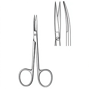 Tijeras Quirúrgicas Iris Fine de 10.5 cm (4-1/4 Pulgadas), Afiladas, Curvas y Planas, para Corte de Precisión - Product Image 1