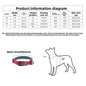 Collar de seda para perros de trineo con patrón sólido al por mayor para mascotas hebilla reflectante ajustable antiestrangulación cintas de buceo transfronterizas - Product Image 5