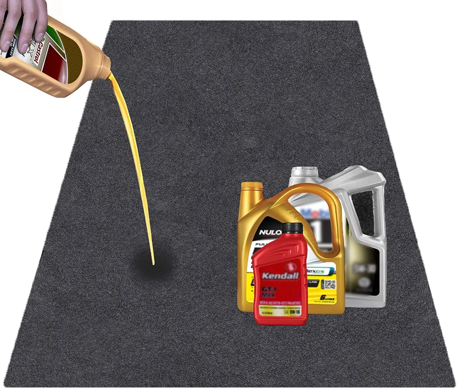 Garage mats protect floors from spills drips stains washable reusable floor mats