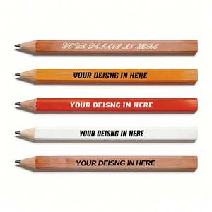 Lápices de Carpintero Negros con Logotipo Personalizado al por Mayor, con Dureza HB 4H para Madera, Hormigón, Piedra, Trabajos de Madera, Regalo Promocional - Product Image 1