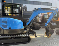 Mini-excavatrice sur chenilles multifonctionnelle SH40, poids total 3700 kg, puissance nominale 18,5 kW, godet de 0,12 m³, petite machine de terrassement
