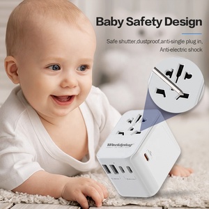 Worldplug 2024 toàn cầu phổ travel adapter cho điện thoại di động quốc tế trên toàn thế giới sạc với khả năng sạc - Product Image 3