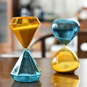 OEM/ODM tùy chỉnh Bắc Âu hiện đại nhà trang trí kính màu đồng hồ cát hẹn giờ sáng tạo trang trí cát hẹn giờ hai màu đồng hồ cát - Product Image 5