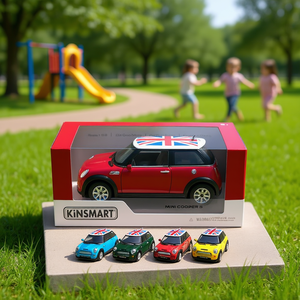 Coche de juguete Kinsmart Mini Cooper S a escala 1:28, modelo de vehículo de juguete con mecanismo de retroceso para niños - Product Image 2